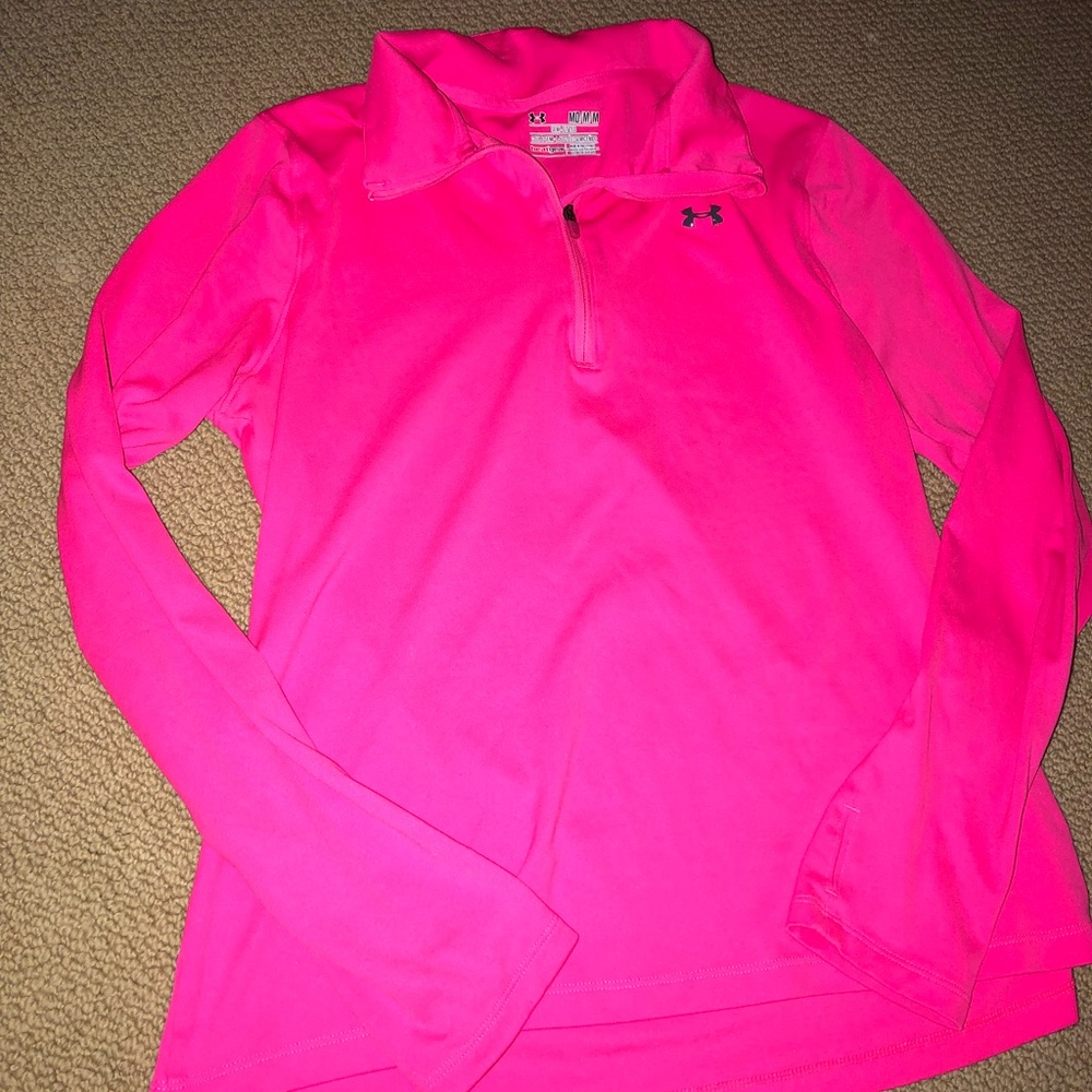 two pink under armour sweatshirts